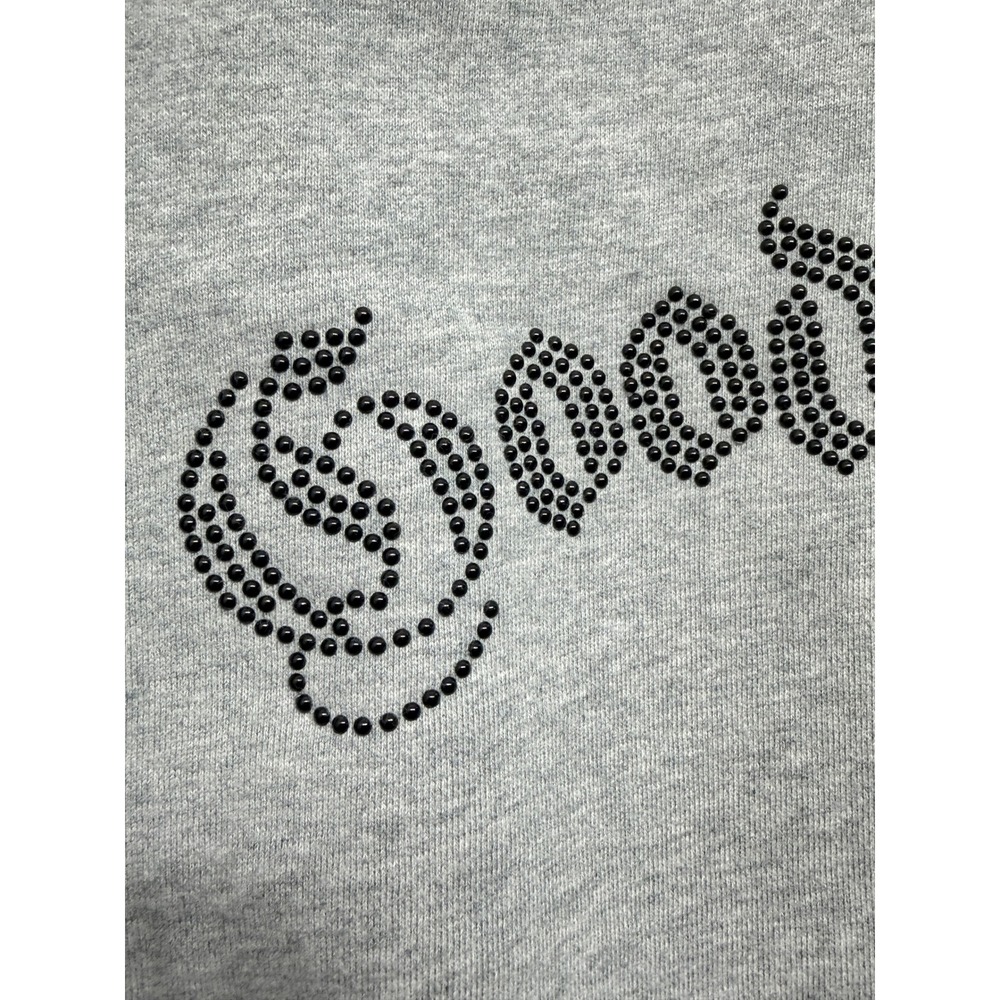 Good American Good Mama 100% Cotton Beaded Sweatshirt Heather Grey 4 XL - Picture 3 of 9